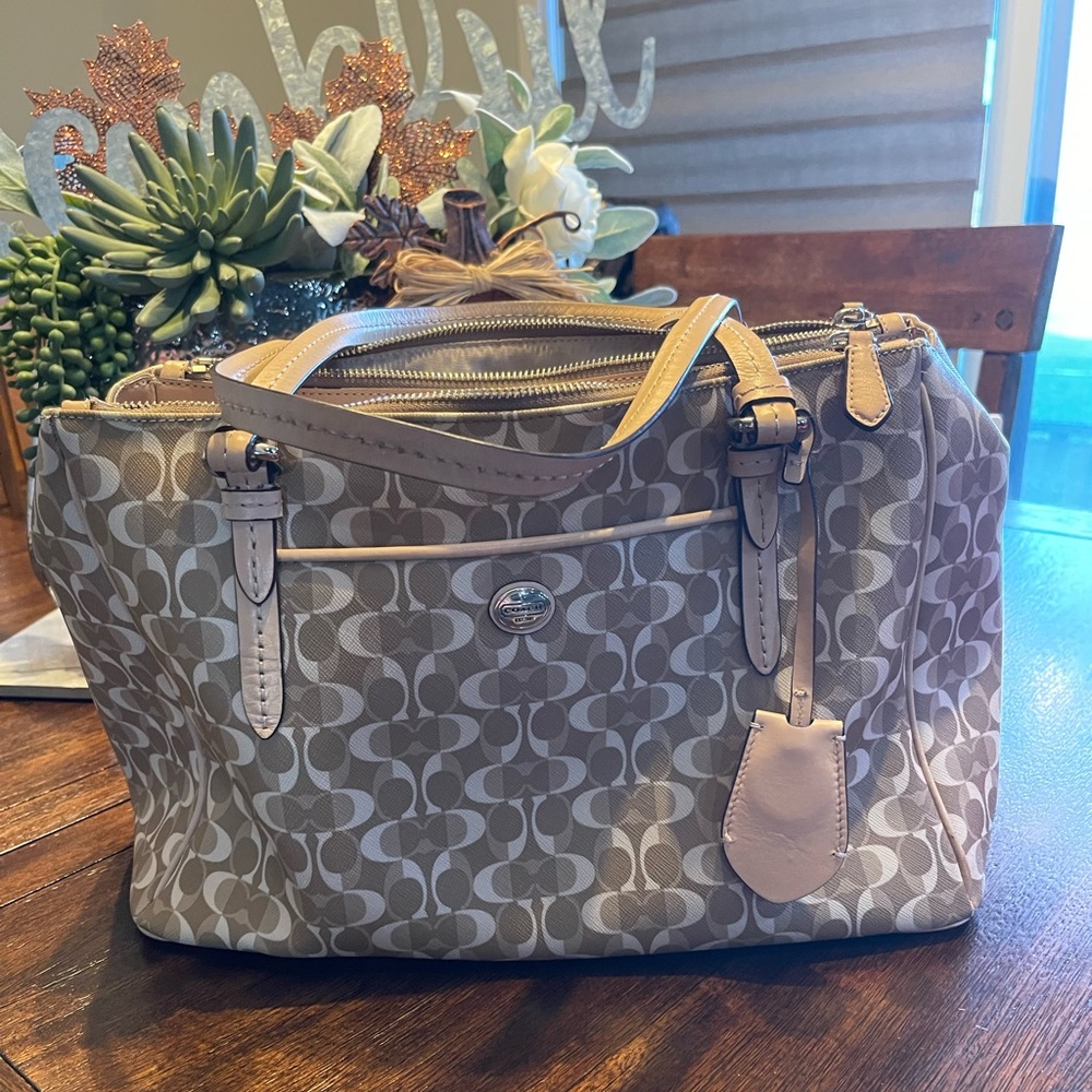 Nude Coach PEYTON DREAM C JORDAN DOUBLE ZIP CARRYALL